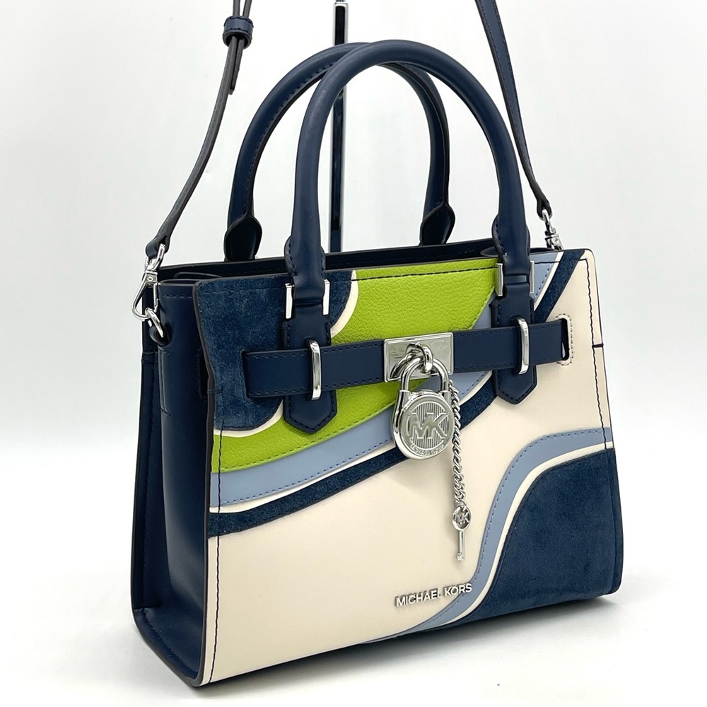 Michael Kors Hamilton Small Patchwork Satchel Crossbody - Picture 3 of 7